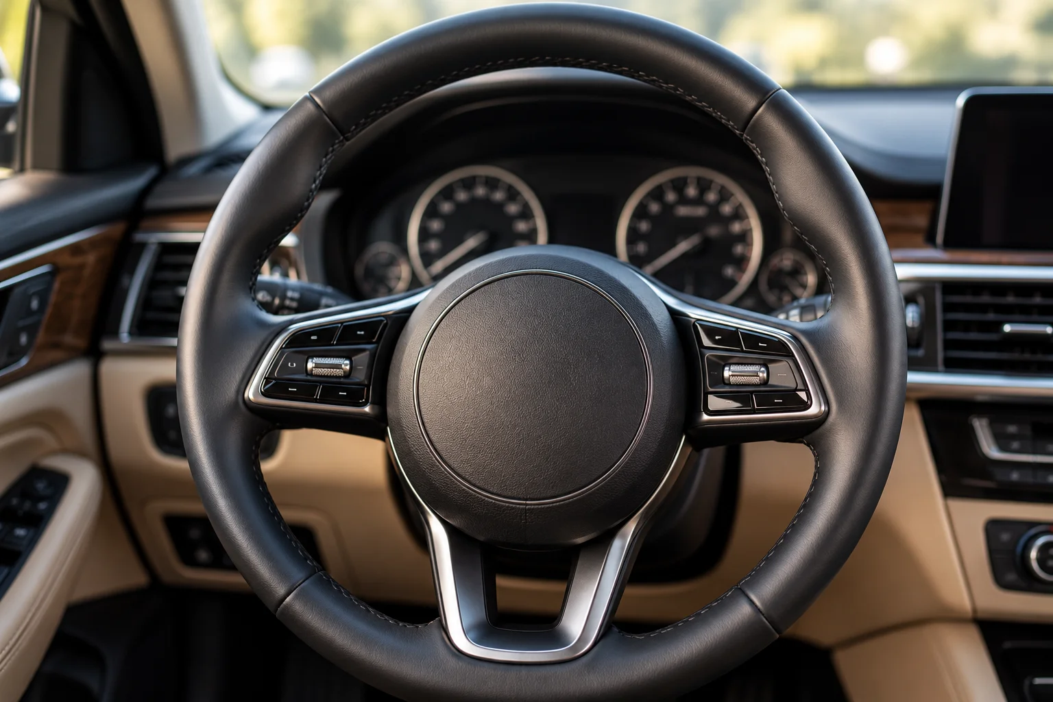 Steering wheel after repair